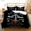 3D Print Cartoon Däcke Cover Marine Nautical Anchor Bedding Set Kid Covers Boy Bed Linen Set For Teens Single/Double/Queen/King L230704