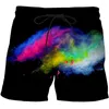 Shorts pour hommes Mens Speckled Tie Dyeing Series Print Beach 3D Imprimé Hommes Funny Summer Surf Hip Hop Sweatpants