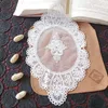 Table Mats Lace Tablecloth Oval Cotton Crochet Placemat Cup Mug Tea Coffee Kitchen Dining Place Mat Doily Wedding Glass Pad