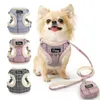 Imbracatura traspirante per cani di piccola taglia Imbracatura e guinzaglio per cuccioli in nylon Pettorina morbida per cani e gatti Chihuahua Yorkshire Gilet Walking Lead L230620