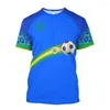 Heren T-shirts Brazilië Jersey T-shirt Vlag Selectie Voetbal Team Shirt O-hals Oversized Katoen Korte mouwen Kleding Sport