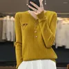 Frauen Pullover 2023 Frühling Und Herbst Strickwaren V-ausschnitt Diamant Schnalle Wolle Basis Pullover Dünne Top Casual Alle-spiel