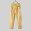 Women's Pants Straight Elastic Waisted Drawsting Cargo Linen Loose With Pockets Women Clothing Trousers