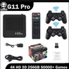 Portable Game Players G11 Pro Game Box Console Console 256G встроенная в 60000 Retro Games 2.4G Wireless Gamepad 4PCS 4K HD TV Game Plect для PS1/GBA