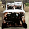 Band Tokio Hotel Hela säsongen Tvilling Bedbling Set 3 -stycken Tvätten Set Bed Däcke Cover Double King Comfer Cover Home Textile L230704