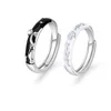 Trouwringen 2 stks/sets Zirkoon Hart Bijpassende Paar Set Forever Endless Love Ring Voor Vrouwen Mannen Charm Valentijnsdag sieraden