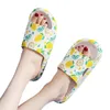 Graffiti sandalen Dames dikke zool luipaard print sandaal Dames zomer indoor en outdoor badslippers strandschoenen Mode Rubber citroen Slides Slipper