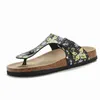 Pantofole New Summer Kids Beach Print Infradito per ragazze Ragazzi Bambini Outdoor Casual antiscivolo piatto con scarpa pantofola in sughero carino L230725