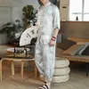 Mens Tracksuits Retro Button Tang Suit Sports Casual Clothing Chinese Traditional Dragon Hanfu Oriental Kung Fu Shirt Pants 5XL 230724