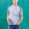 T-shirt da uomo alla moda primavera/estate casual a maniche corte girocollo sfumato camicia da uomo piccola la nostra più comoda