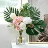 Fleurs décoratives 24 pièces 2 sortes de plantes tropicales feuilles de palmier artificielles Faux Safari hawaïen Luau fête fournisseurs décor