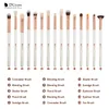 Makeup Tools DUcare Eye Makeup Brushes 15pcs Eyeshadow Makeup Brushes Set with Soft Synthetic Hairs Wood Handle for Eyebrow Blending Makeup 230724