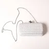 Evening Bags designer weave Purses Designer box for Women Artificial Silk Clutch Bag Banquet chain Shoulder B582 230725