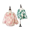 Winter coat for kids Kid039s multicolor faux fur jacket Baby girl glam faux fur coat Girls coat LJ2011309537792