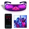 LED -lätta pinnar Stylish Full Color Luminous Glasses With Birthday Party Carnival Props Magic Scrolling LED Text Message 230724