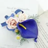 Decorative Flowers 2Pcs Artificial Wrist Corsage Set Groom Man Bride Bridesmaid Wedding Prom Party Decoration