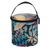Storage Bags Yarn Organizer Kitchen Basket With Handle Portable Knitting Bag Foldable Seagrass Straw Hanging Woven