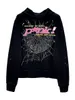 Damen Hoodies Sweatshirts Männer Full Zip Up Spider 555 Grafik Y2k Goth Designer Übergroße Jacke Streetwear 230724