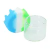 Récipient en verre de 6 ml contenants de cire antiadhésifs couvercle en silicone boîte en verre pot d'huile support d'huile pour vaporisateur vape dab stockage d'outils JL1678