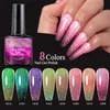 8 Color Temperature Change Broken Diamond Nail Polish Fairy Color Gradient Nails A Bottle Of Three Color