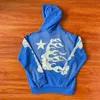 Designer Moda Roupas Mens Tracksuits Hellstar Blue Yoga Hoodie Calças Lavadas Heavy Duty Painel Masculino e Feminino Casual Sweater N4HO ZE7H