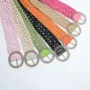 Simple Bohemian Cotton Woven Women's Wide Waist Seal Elegant Big round Buckle Decorative Dress Belt Female Width 5.5