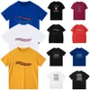 Marca de moda masculina T-shirt estampada Carta Padrão Manga curta Casual Solto T-Shirt Feminino Roupas de Casal de Rua Principal Tamanho Asiático M-2XL