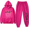 Young Thug Pink Sp5der 555555 Мужчины Женщины Толстовка Горячая Паутина Толстовка Паутина Толстовки Пуловеры с капюшоном Дизайнерские мужские толстовки