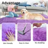 Carpets Solid Fluffy Rugs For Bedroom Purple Cute Children Room Mat With Long Hair Soft Plush Rug Living Room Carpet Modern Decoration R230725