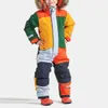 Down Coat Enfants Combinaison De Ski Combinaison De Ski Garçons Filles Automne Hiver Coupe-Vent Chaud En Plein Air Polaire Veste Pantalon Enfants Ski Snowboard Costume HKD230725