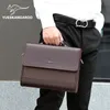 Briefcases Male Handbags Pu Leather Men s Tote Briefcase Business Shoulder Bag for Men 2023 Brand Laptop Bags Man Organizer Documents 230724