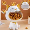 Dekorativa objekt Figurer 2023 Skulptur Lucky Cat Staty Table Decoration Miniature Figur Sundries Lagring Box Modern vardagsrum Disk Heminredning 230724