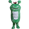 Dorosły charakte urocza zielona gaterpillar Mascot Costume Halloween świąteczna sukienka świąteczna pełne ciało strój maskotka