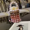 イブニングバッグカラーパールバッグの女性手作りビーズの小さなデザイナーパーティーファク