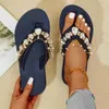 Slippers Women Flip Flop Outdoor Bling Rhinestone Ladies Shoes Casual Summer Flat Female Crystal Glitter Slippers Woman Plus Size cc59 L230725