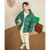 Feminino Parkas Toyouth Jaqueta Feminina 2022 Inverno 2022 Gola Branca Pato Baixo Quente Casaco à Prova de Vento Preto Verde Embalável Casual Chique Outwear HKD230725