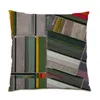 Pillow Cover Living Room Decoration Abstract Geometry Sofa Decorative Cases Colorful Polyester Linen Soft Velvet E0630