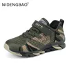 Kinder Turnschuhe Jungen Camouflage Trainingsschuhe Air Mesh Stricken Atmungsaktive Mädchen Schuhe Outdoor Leichte Laufschuhe Casual Schuh