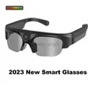 Lunettes intelligentes 2023 nouvelle mise à niveau lunettes Bluetooth avec caméra d'enregistrement intelligente avec fonction BT5.0 lunettes de soleil d'enregistrement audio de musique pour Ride/Sport HKD230725