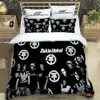 Band Tokio Hotel Hela säsongen Tvilling Bedbling Set 3 -stycken Tvätten Set Bed Däcke Cover Double King Comfer Cover Home Textile L230704