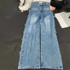 Pantaloni jeans da donna Shinny strass lettera posteriore design jeans Moda donna Street Style Blue Jeans