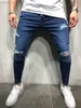 Мужские джинсы мужские джинсы 2021 джинсовая джинсовая повседневная мода, разорванная Slim Fit L230725