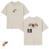 T-shirts masculinas de verão femininas rhude designers para homens tops letras polos camisetas bordadas roupas camisetas de manga curta camisetas grandes