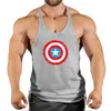 Mens Tank Tops Mens Cotton Tank Tops Captain Shirt Gym Fitness Vest Sleeveless Male Casual Bodybuilding Sports Man Workout Clothes 230725