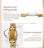 Vrouwen Horloges OLEVS Quartz Horloge Luxe Lmported Beweging Goud Waterdicht Elegante Diamant Set Sieraden Vrouwen Pols 230725