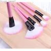 Makeup Brushes Professional Makeup Brush Set With Pocket Powder Foundation Large Eye Shadow Pinceaux Horned Eyebrows Pink Black Makeup Brush 24 Pieces Z230725