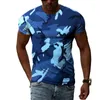 T-shirt da uomo 2023 Prodotti T-shirt Fashion Simple Camouflage Green Pattern Stampato in 3D White Street Large Trend