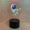 LED Light Sticks Top Astronauta Malowanie kolorów 3D Lampka Mała Kreatywna wizja 16 Zdalne sterowanie Prezent dla dzieci VD37 230724
