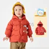 Down Coat Kids'Down Jacket Children's Winter Warm Cute Dinosaur Down Jacka Girl's Thicked Overalls Down Coat Boy's Windbreaker HKD230725