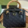 Designer Bamboo Totes Top Handle Women Handbags Crossbody Shoulder Bag Diana Fully-jewelled Tote G Shopper Handbag Lady Purse